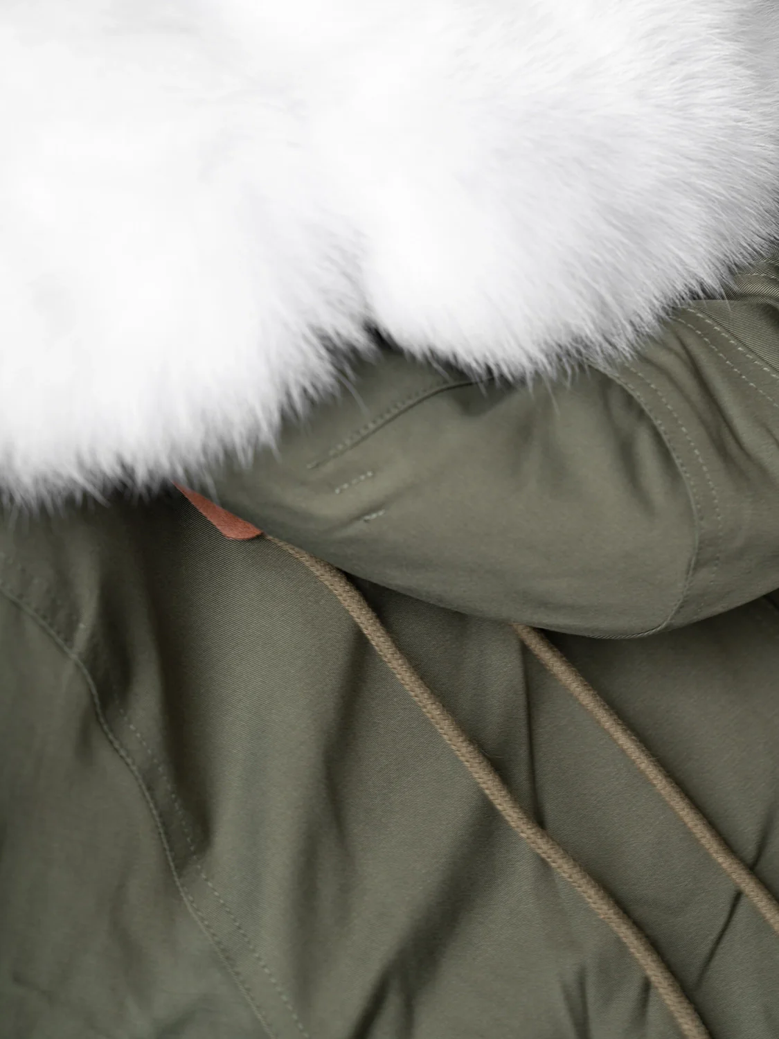ALASKA - Parka con bordatura cappuccio e collo in volpe (Bianco) - Image 6