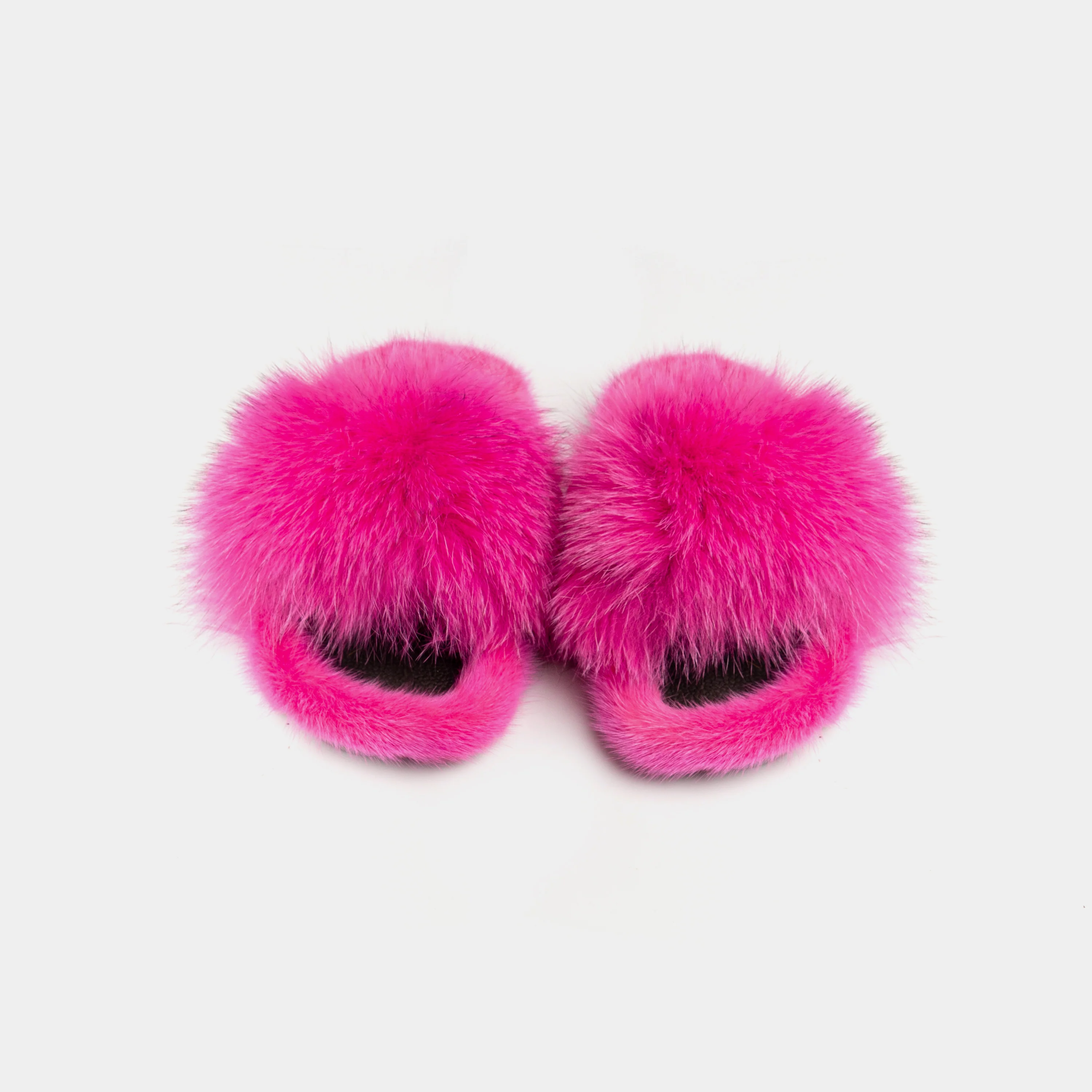 ASPEN - Slipper con fascia in volpe e bordatura in visone (Fucsia) - Image 5