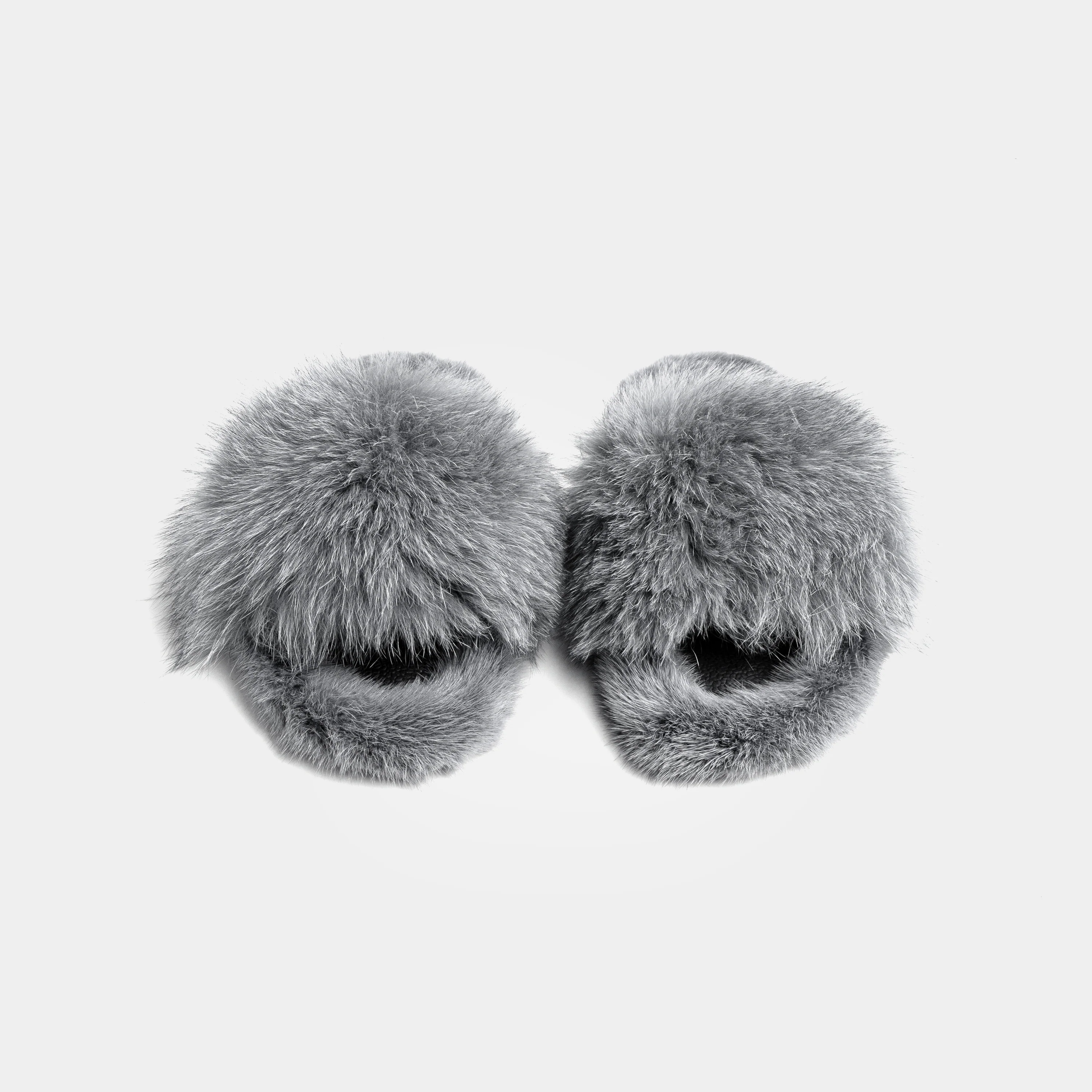 ASPEN - Slipper con fascia in volpe e bordatura in visone (Grigio) - Image 5