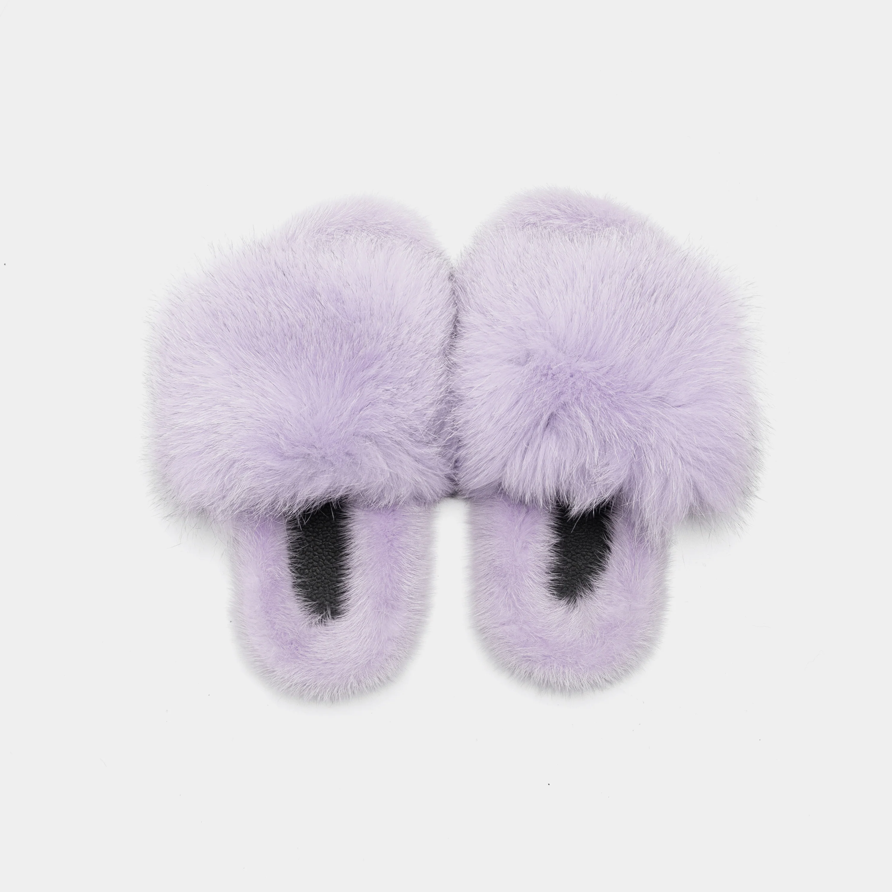 ASPEN - Slipper con fascia in volpe e bordatura in visone (Lilla) - Image 4