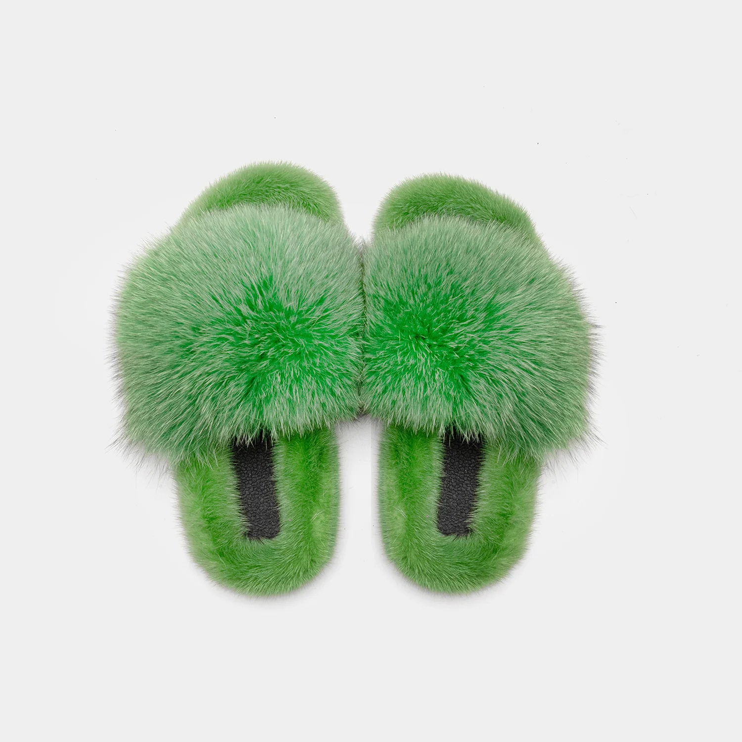 ASPEN - Slipper con fascia in volpe e bordatura in visone (Verde) - Image 4