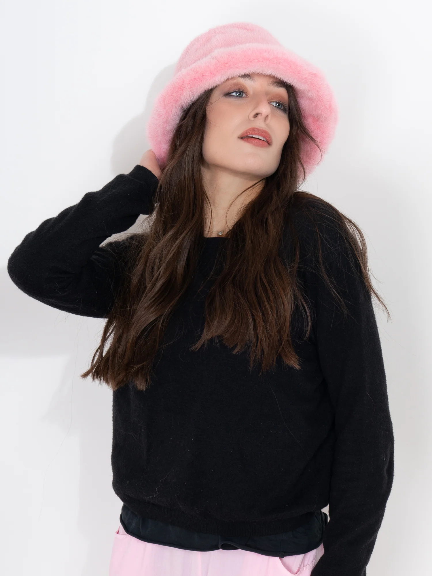 LIONE - Cappello Bucket in visone (Rosa) - Image 3