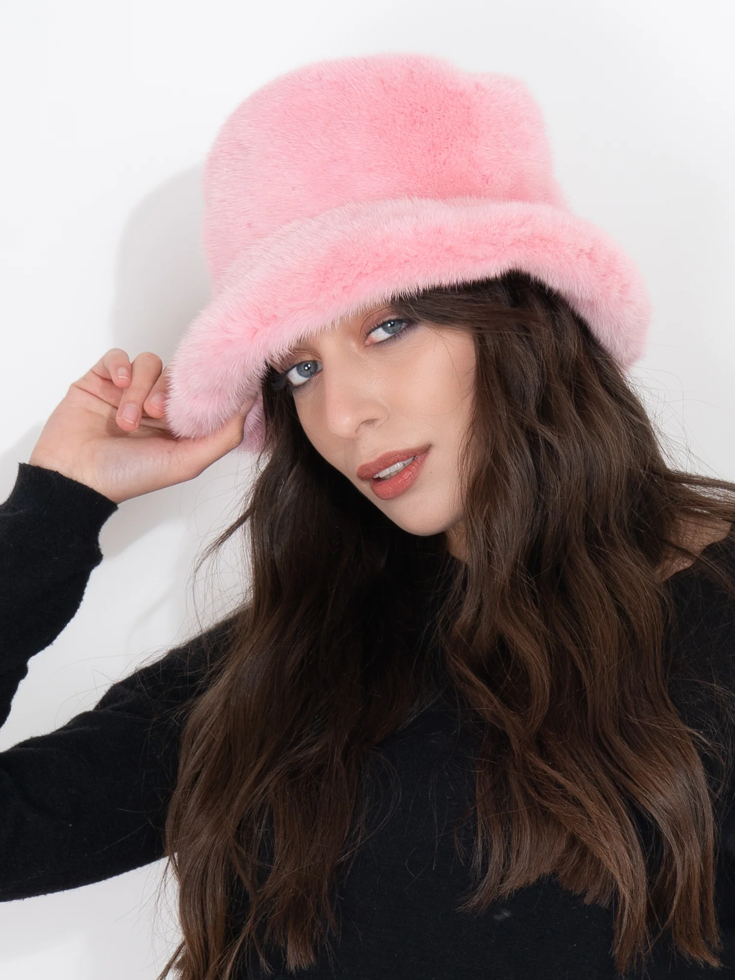 LIONE - Cappello Bucket in visone (Rosa) - Image 5
