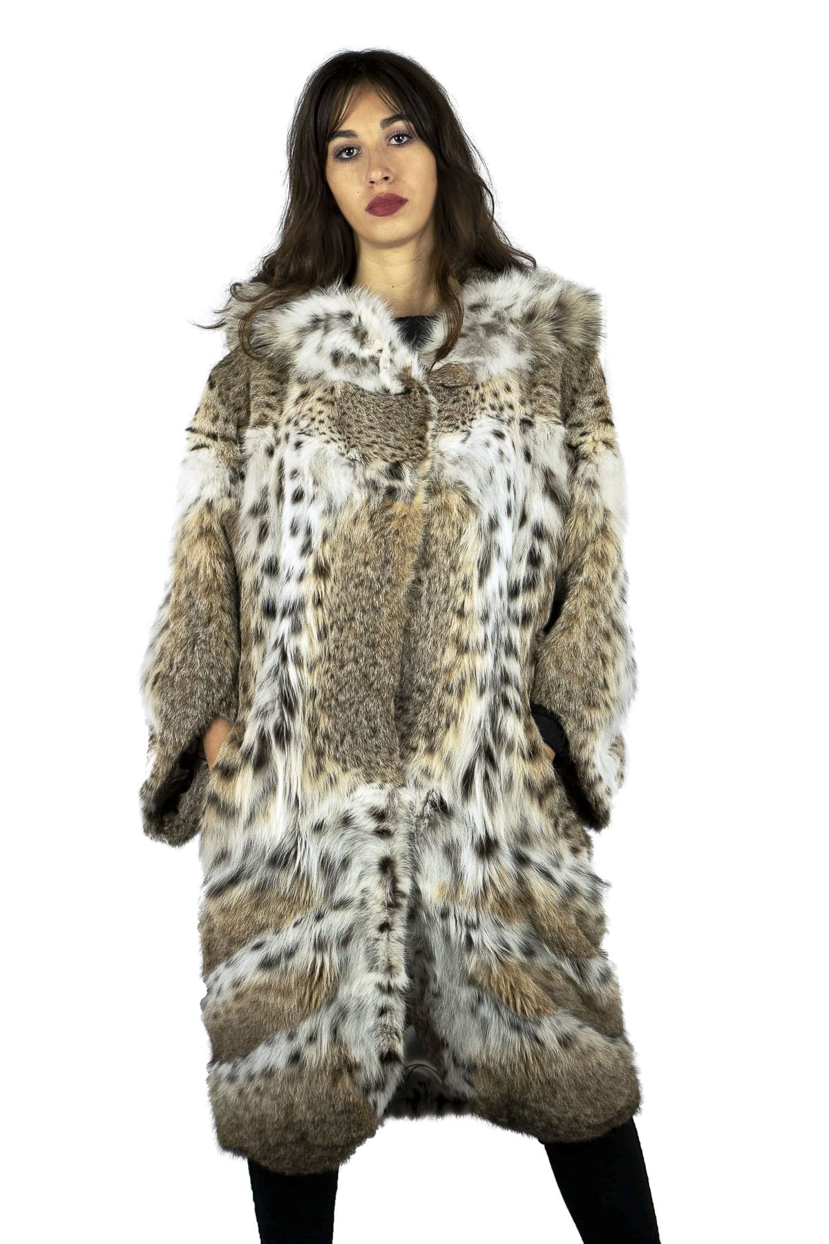 BISMARK - Cappotto in lince con cappuccio