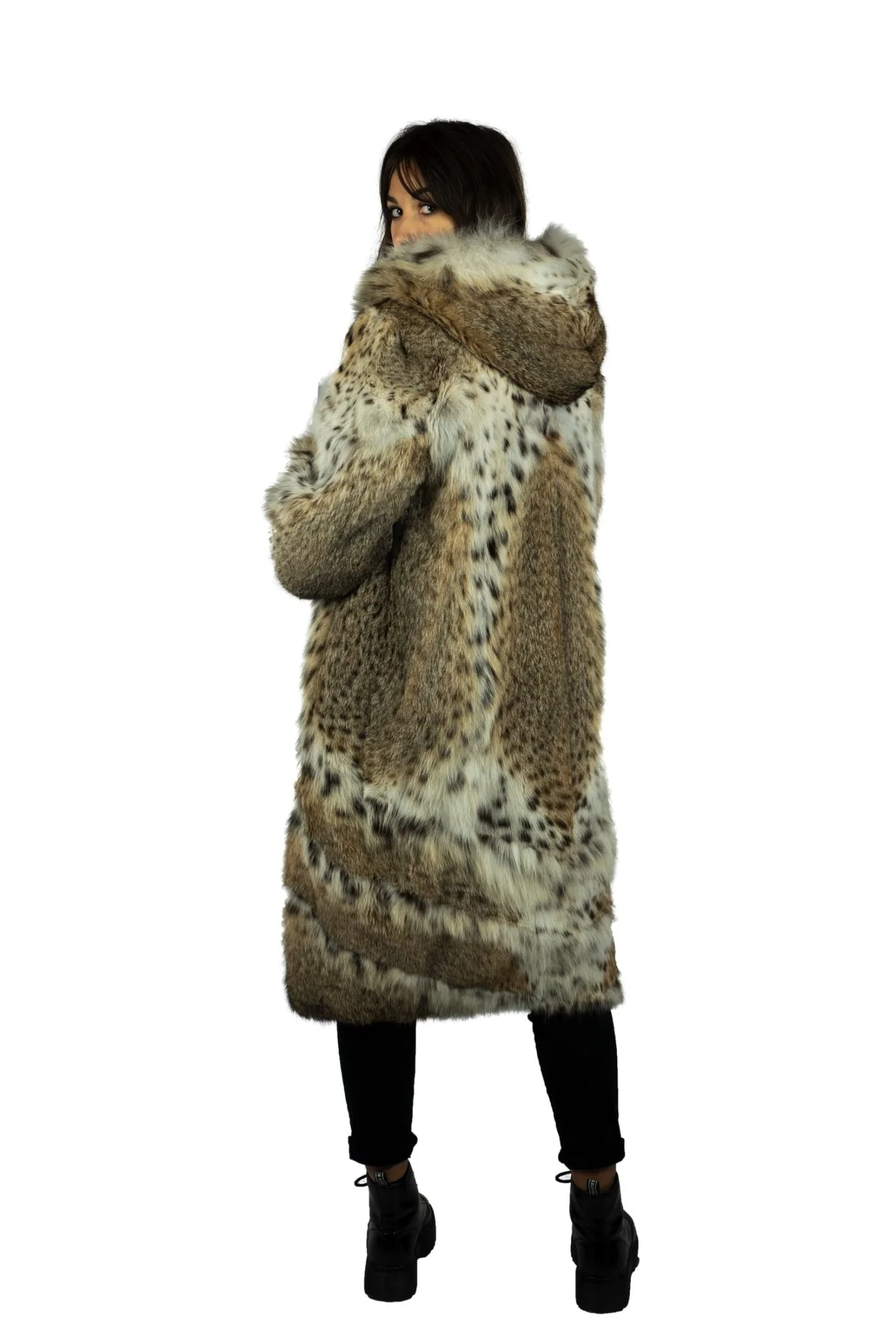 BISMARK - Cappotto in lince con cappuccio - Image 3