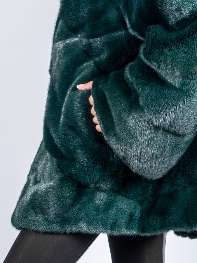 SAN FRANCISCO - Cappotto in visone (Verde) - Image 3