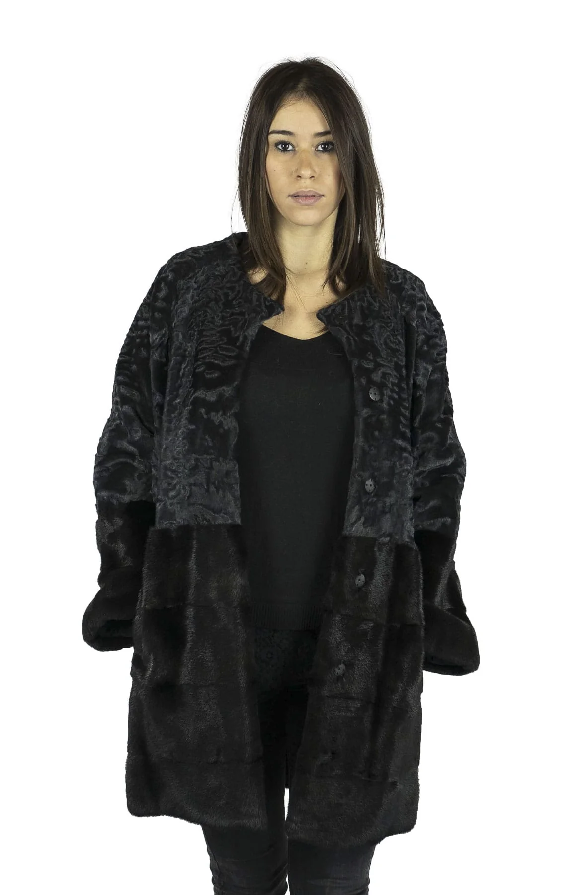 CONNECTICUT - Cappotto in swakara (Nero)