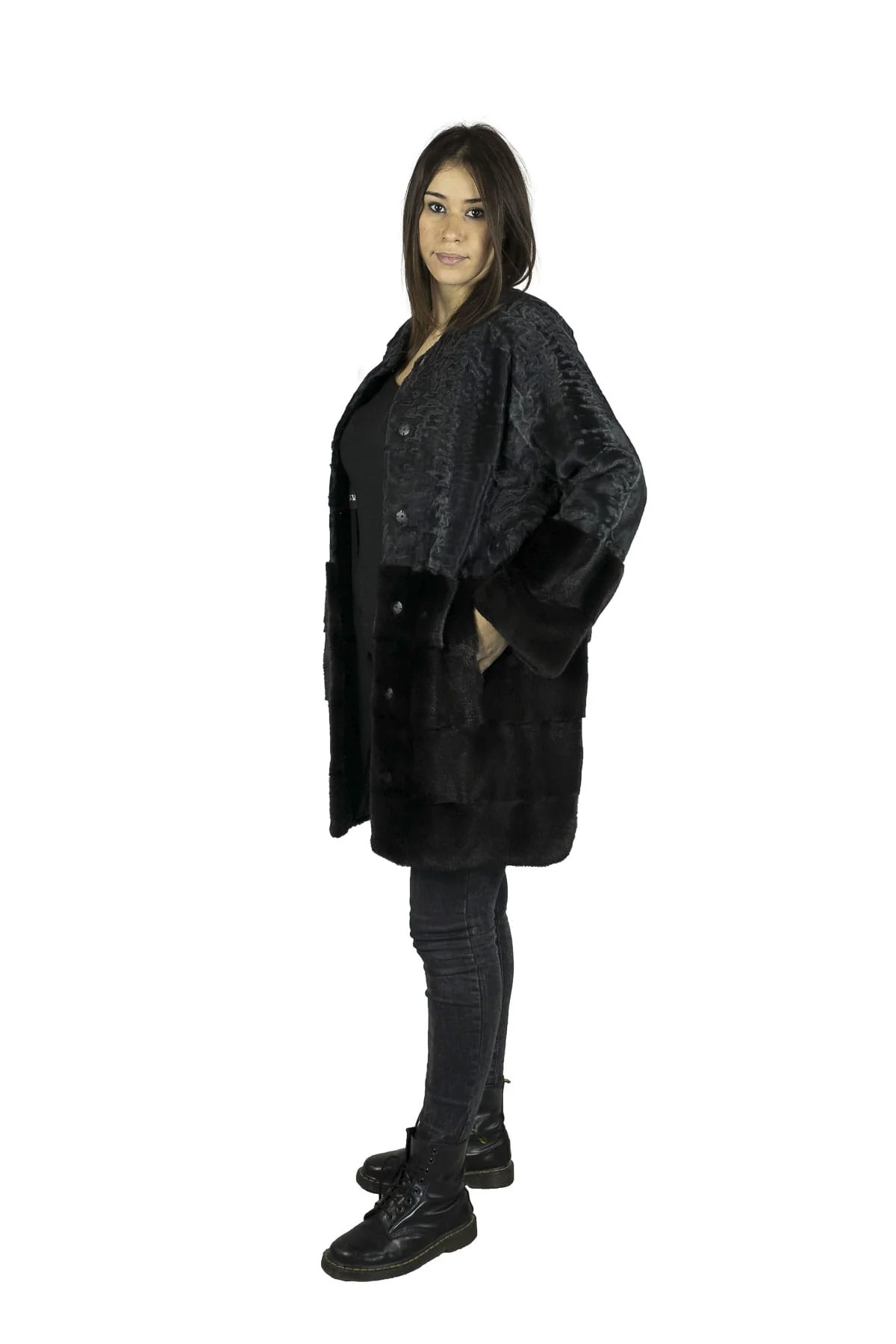 CONNECTICUT - Cappotto in swakara (Nero) - Image 2