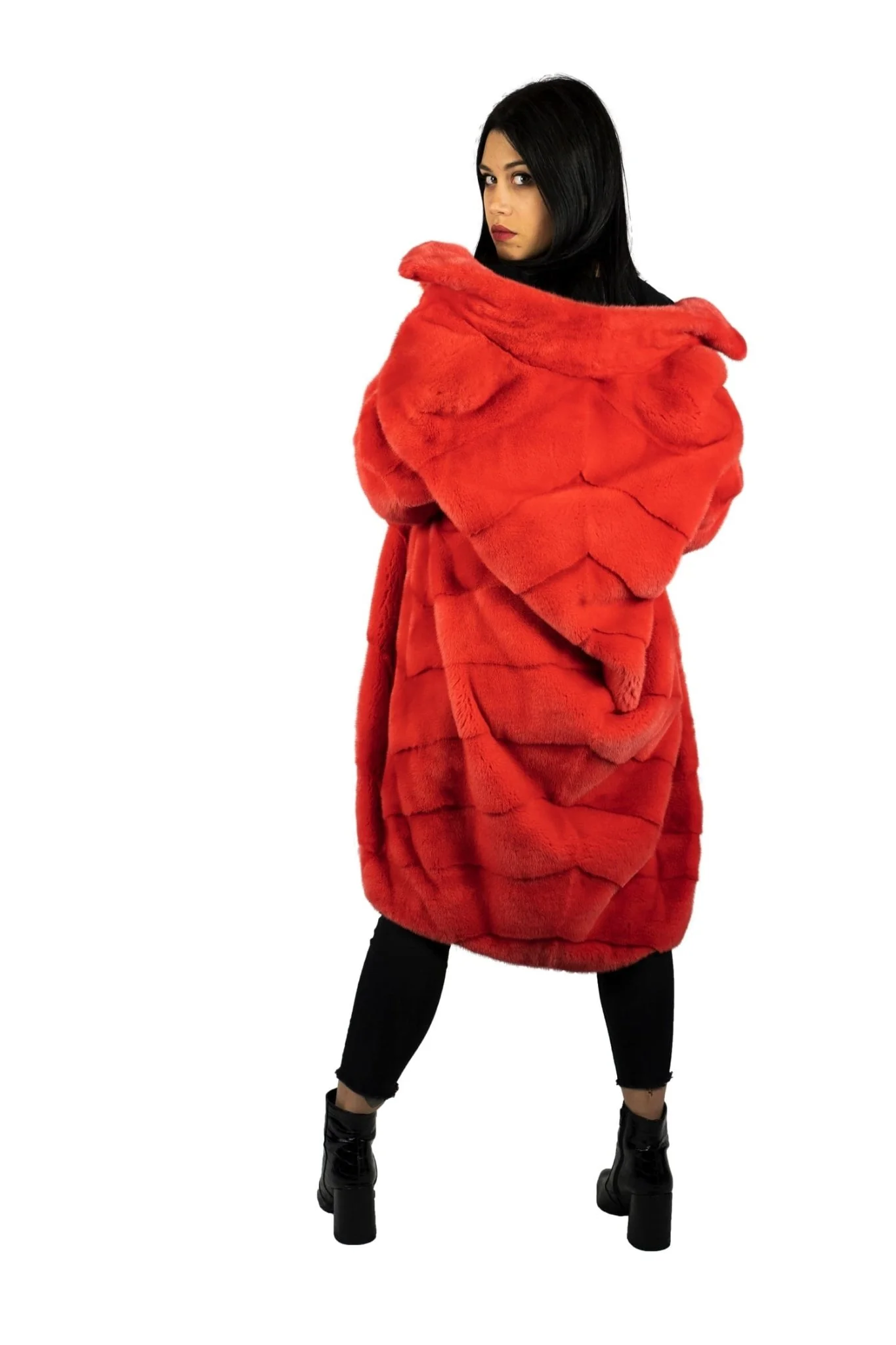 JAMESTOWN - Cappotto in visone (Arancione) - Image 3