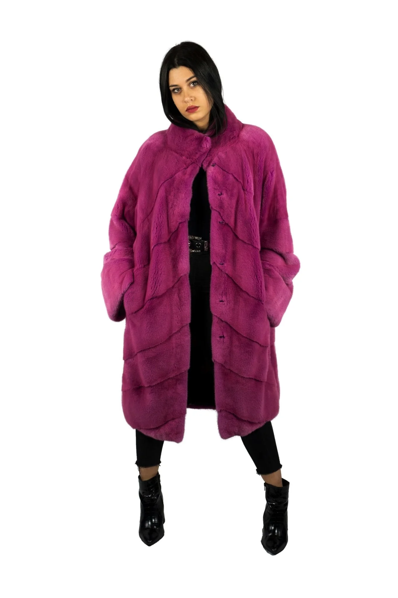 MONTCLAIR - Cappotto in visone (Fucsia) - Image 4