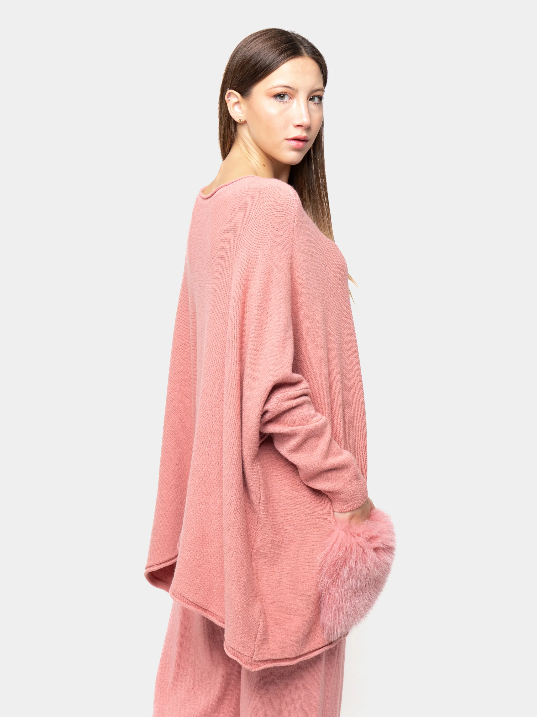 CAPRI - Completo con tasche in volpe (Rosa Antico) - Image 5