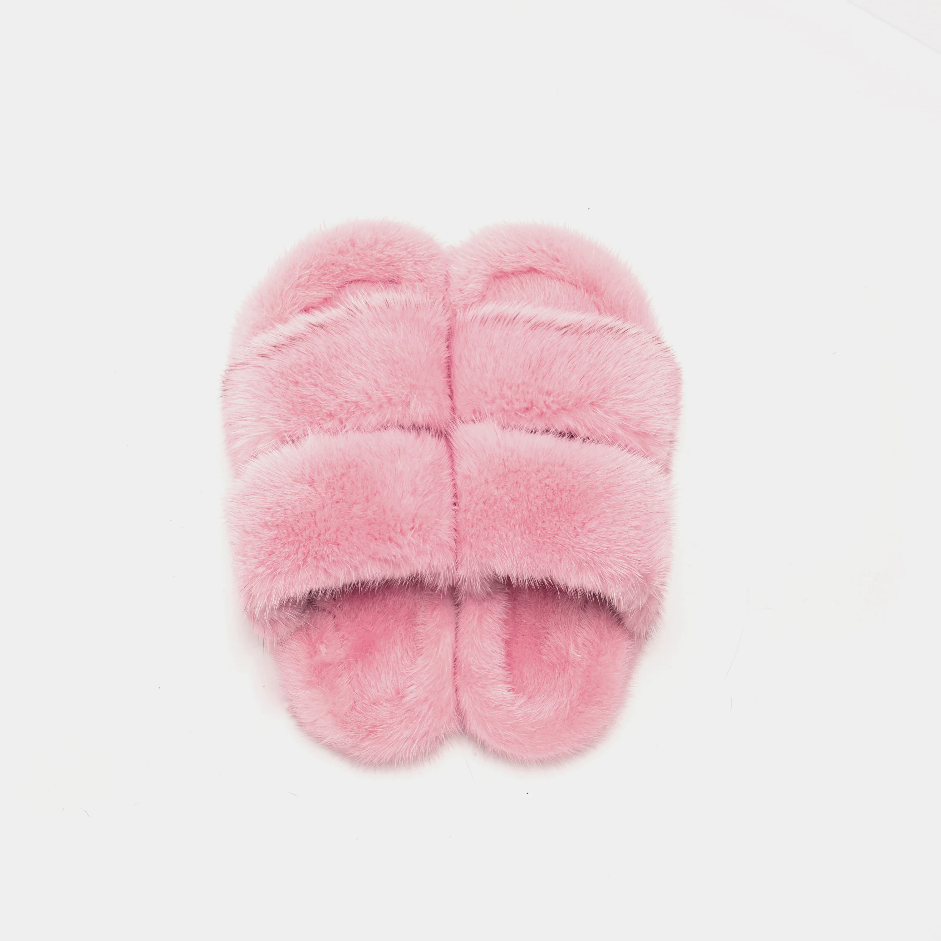 CORTINA - Slipper doppia fascia in visone (Rosa) - Image 4