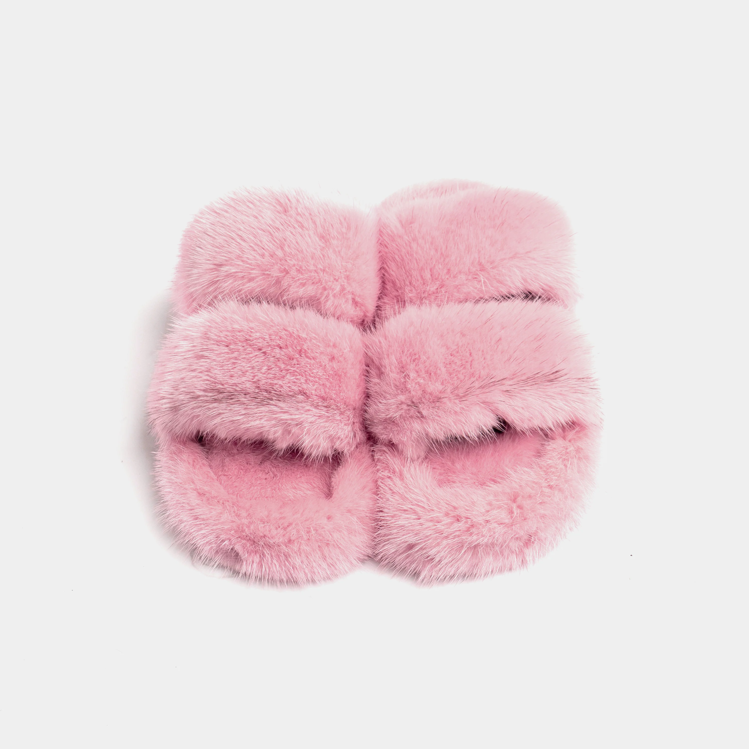 CORTINA - Slipper doppia fascia in visone (Rosa) - Image 5