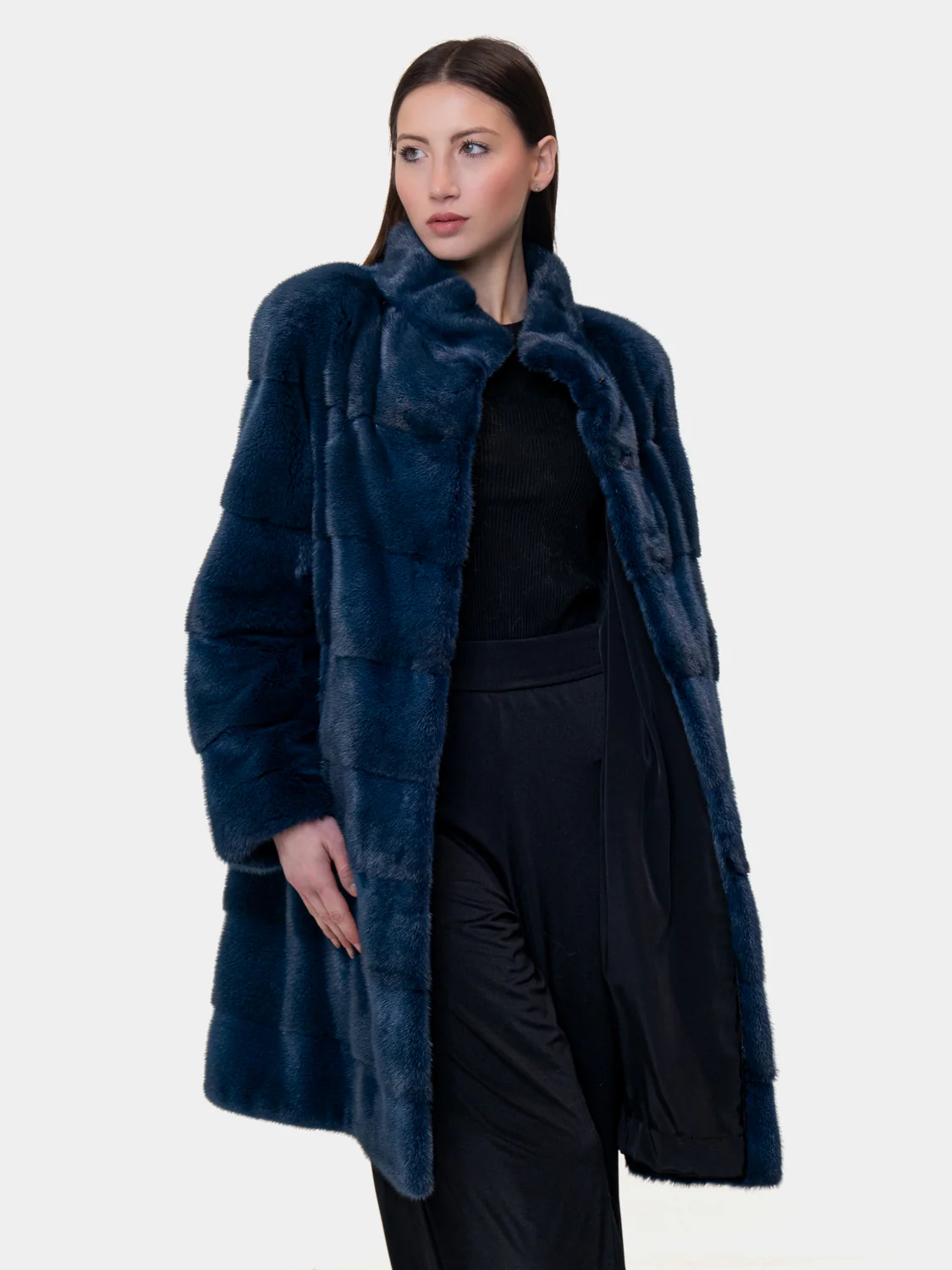 DETROIT - Cappotto in visone (Blu) - Image 4