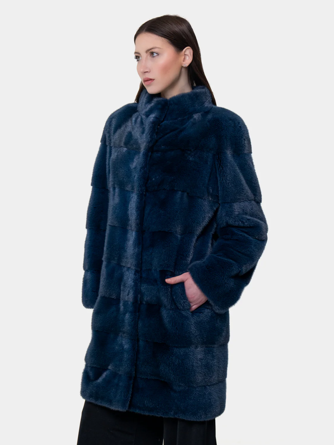 DETROIT - Cappotto in visone (Blu) - Image 8