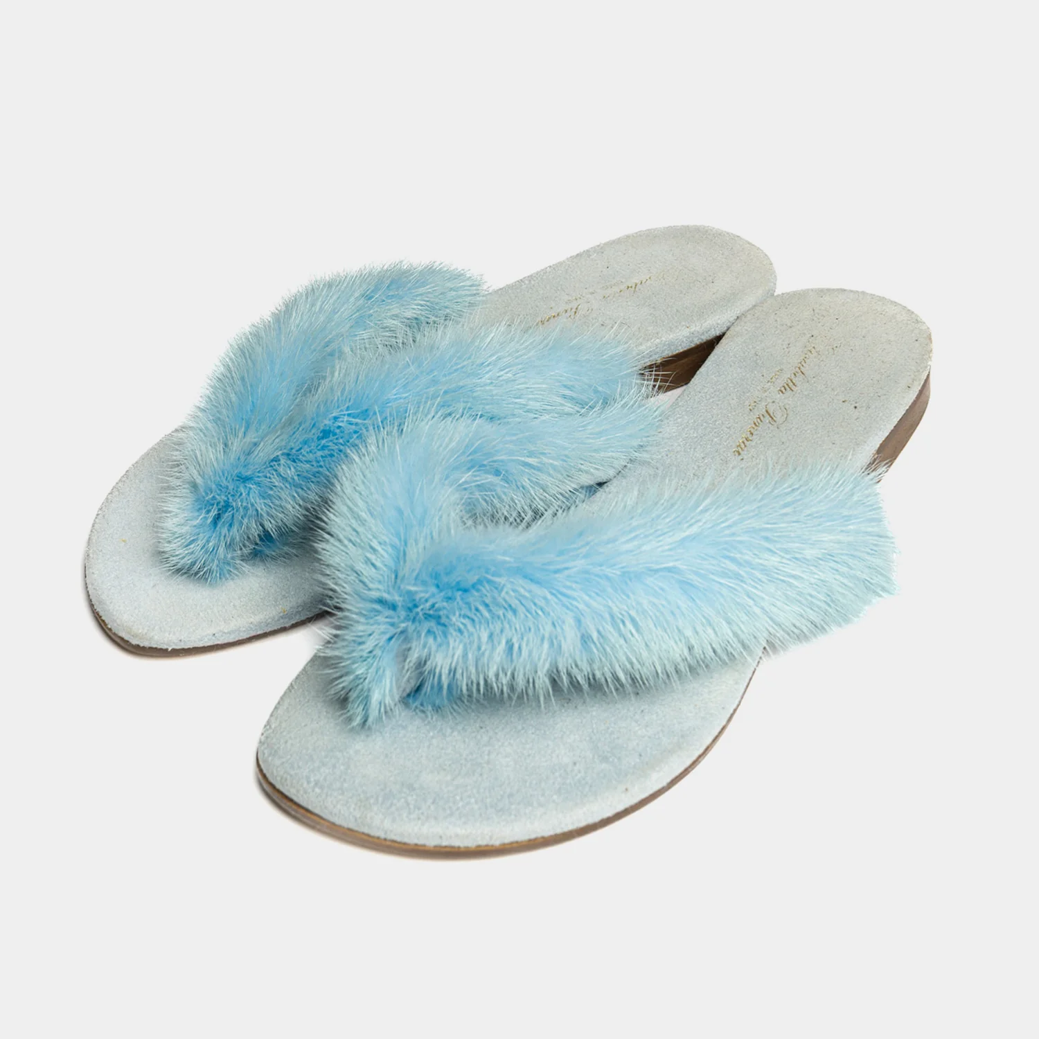 FORTE DEI MARMI - Slipper infradito in visone (Celeste) - Image 4