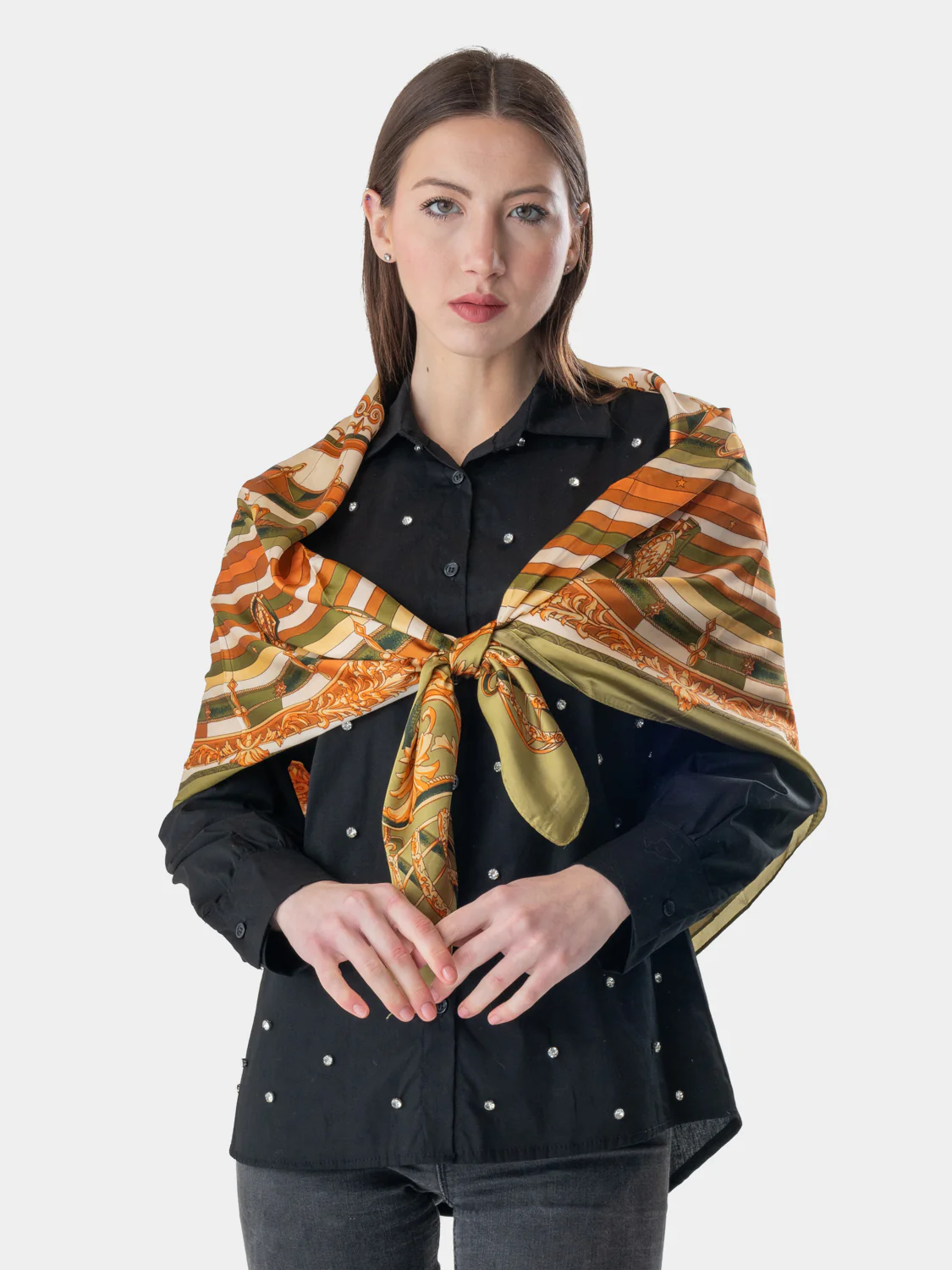 SALISBURGO - Foulard Luxury (Arancione e Verde) - Image 2