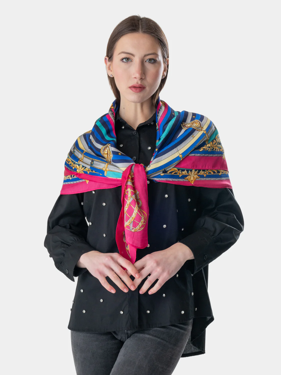 SALISBURGO - Foulard Luxury (Magenta e Blu) - Image 2