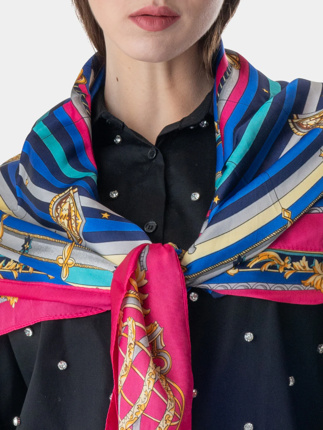 SALISBURGO - Foulard Luxury (Magenta e Blu) - Image 3