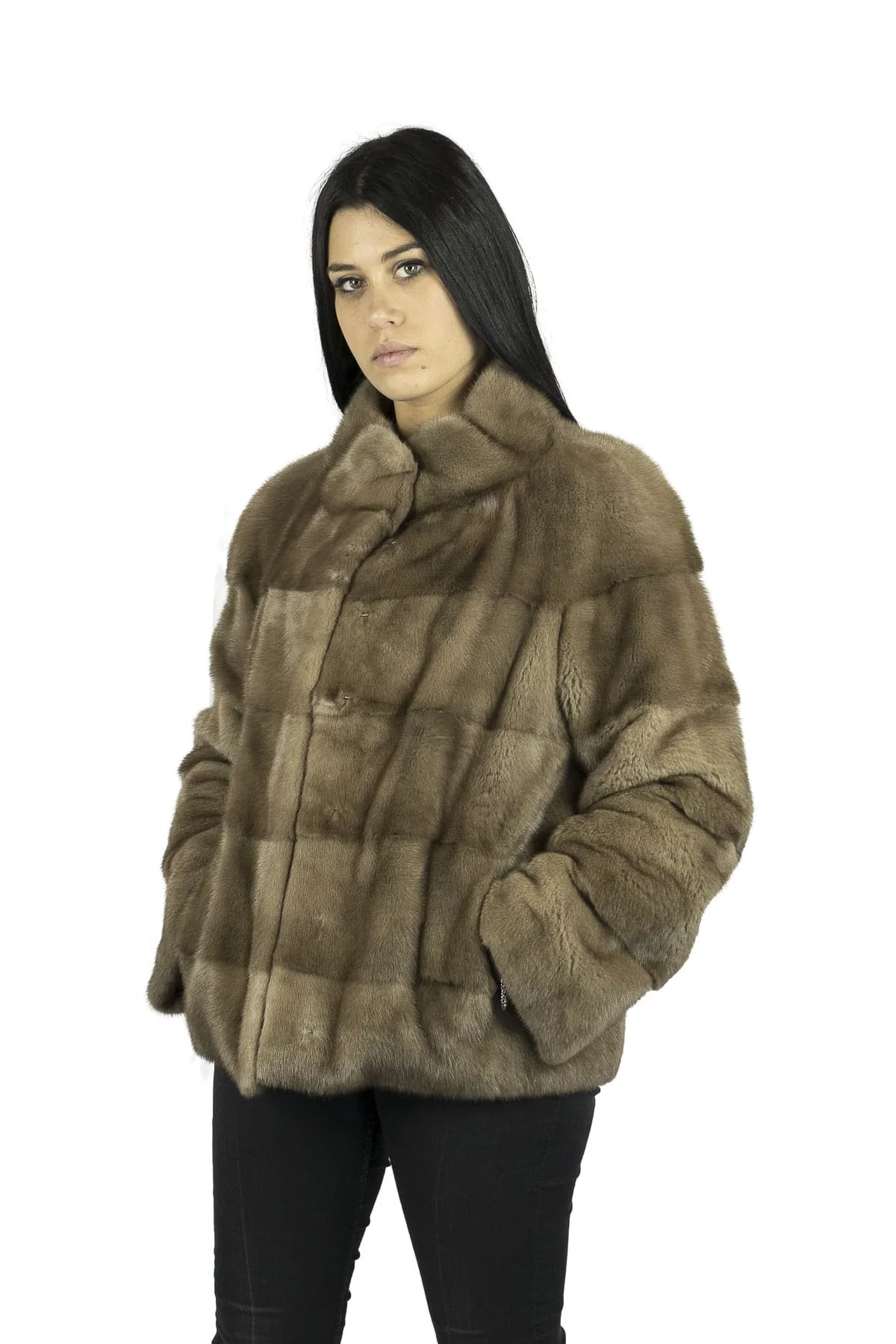 SAN DIEGO - Giacca in visone (Beige)