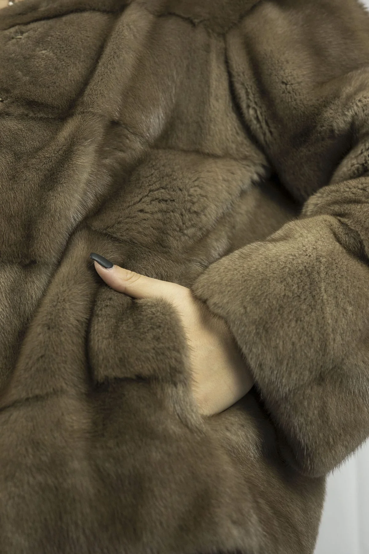 SAN DIEGO - Giacca in visone (Beige) - Image 3