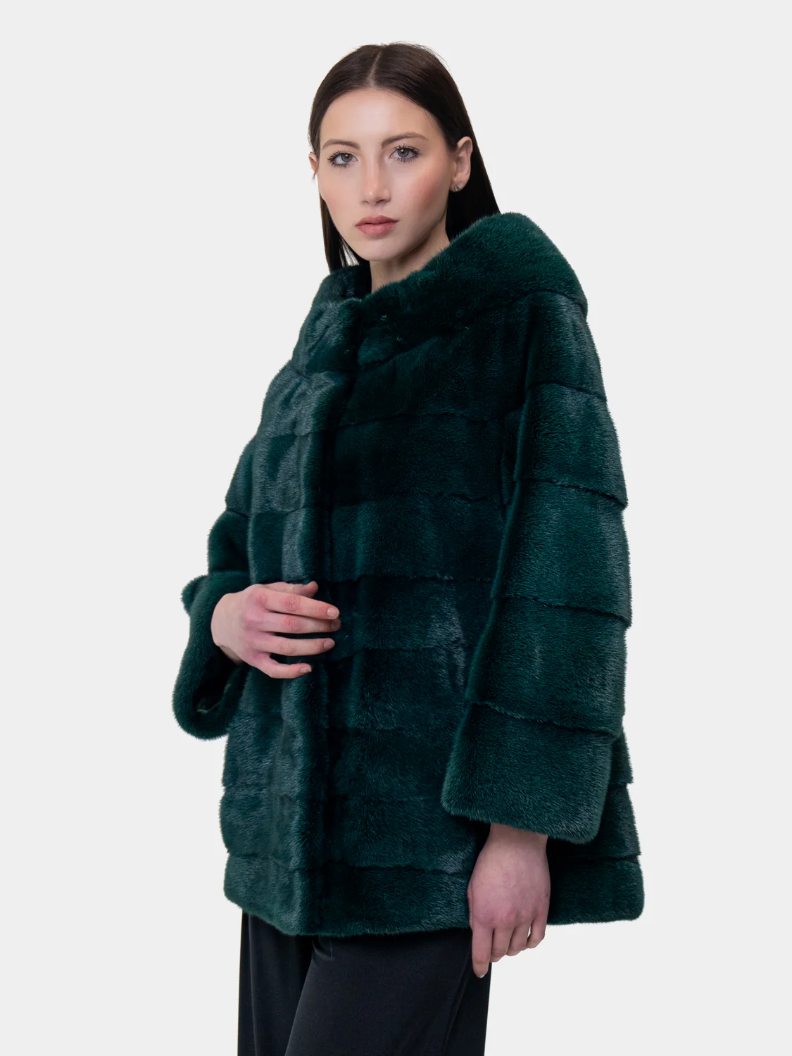 NEW JERSEY - Giacca in visone - Mod. Tiffany (Verde foresta) - Image 2
