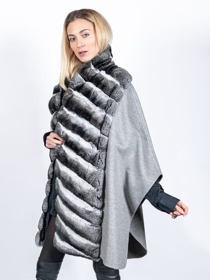WASHINGTON - Mantella in cincillà e cashmere Loropiana (Grigio) - Image 3