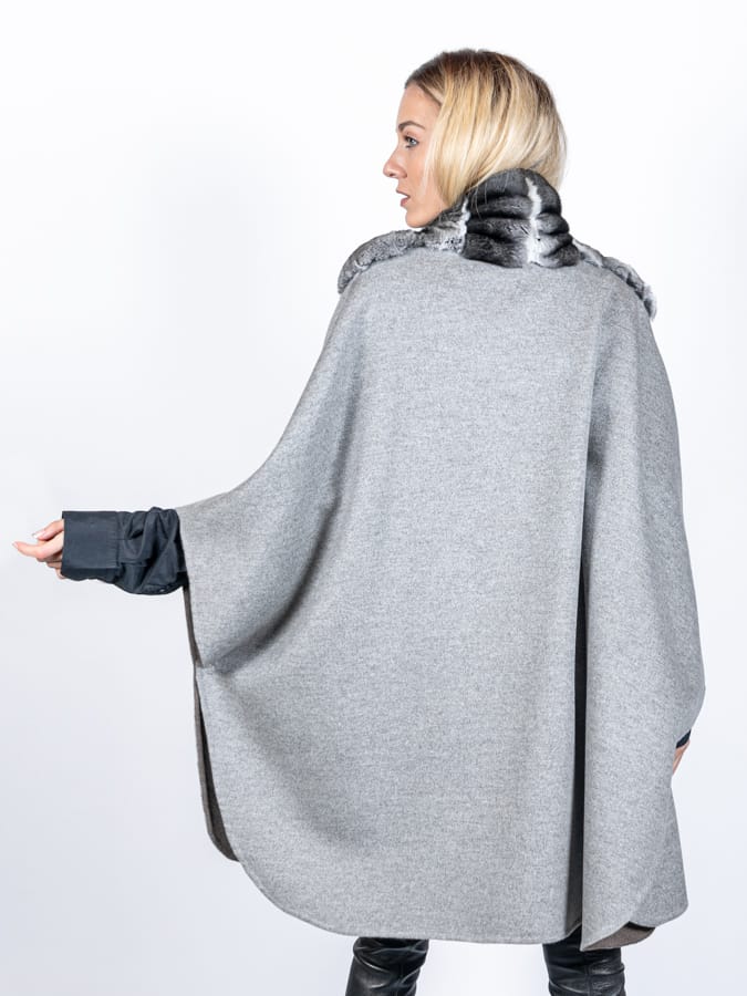 WASHINGTON - Mantella in cincillà e cashmere Loropiana (Grigio) - Image 4