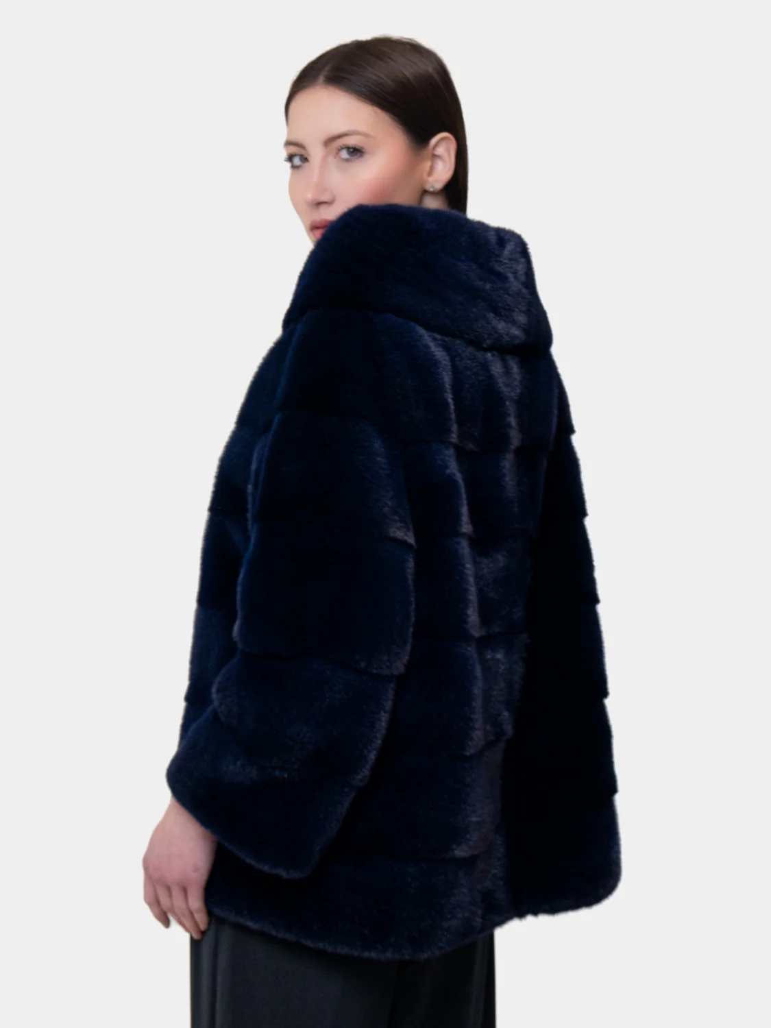 NEW JERSEY - Giacca in visone - Mod. Tiffany (Blu) - Image 6