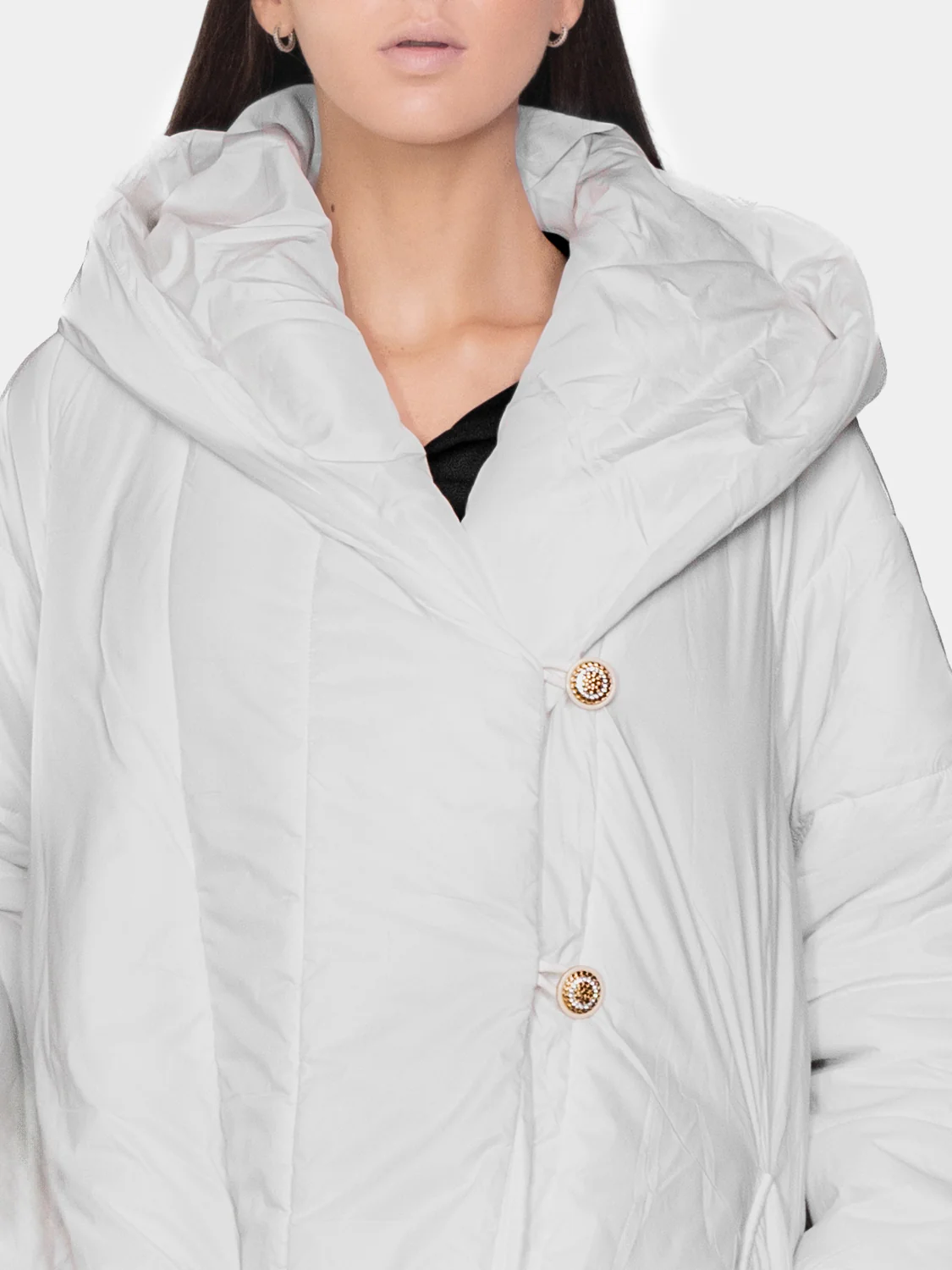 TOKYO - Piumino con cappuccio oversize (Bianco) - Image 4