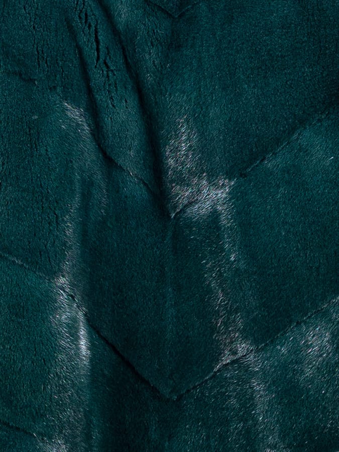 MISSISSIPI - Poncho in visone (Verde) - Image 5