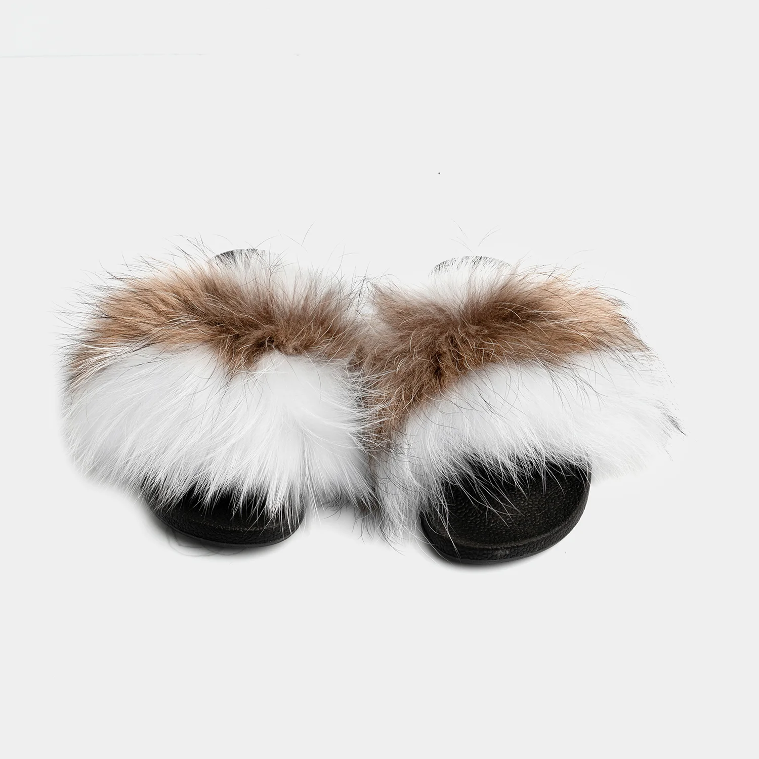 ST. MORITZ - Slipper con fascia in volpe (Bianco/Marrone) - Image 4