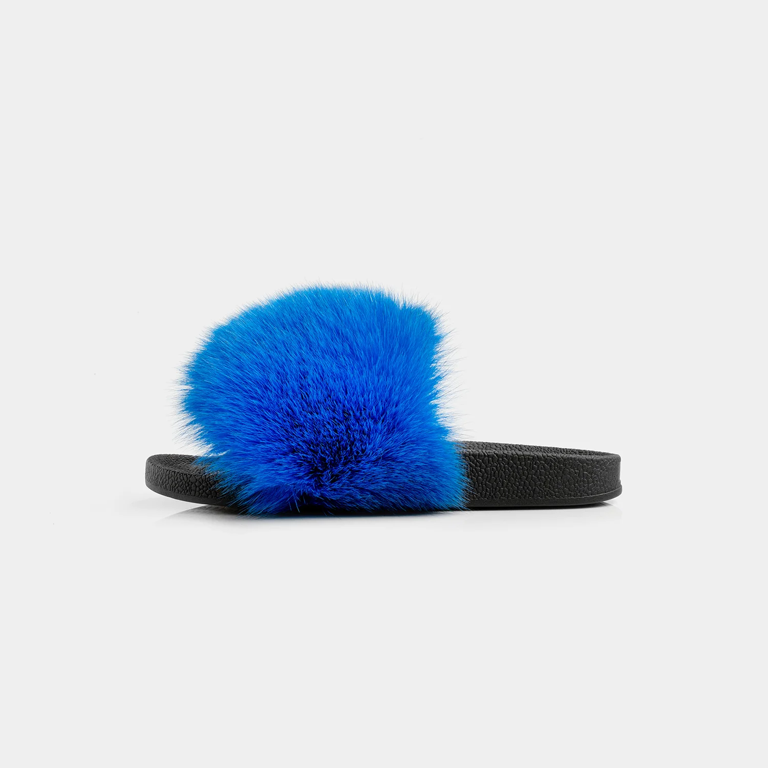 ST. MORITZ - Slipper con fascia in volpe (Blu) - Image 3