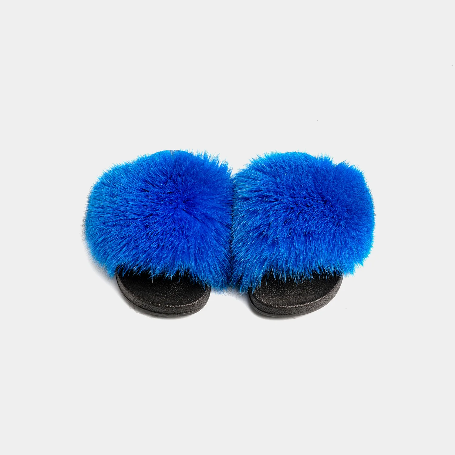 ST. MORITZ - Slipper con fascia in volpe (Blu) - Image 5