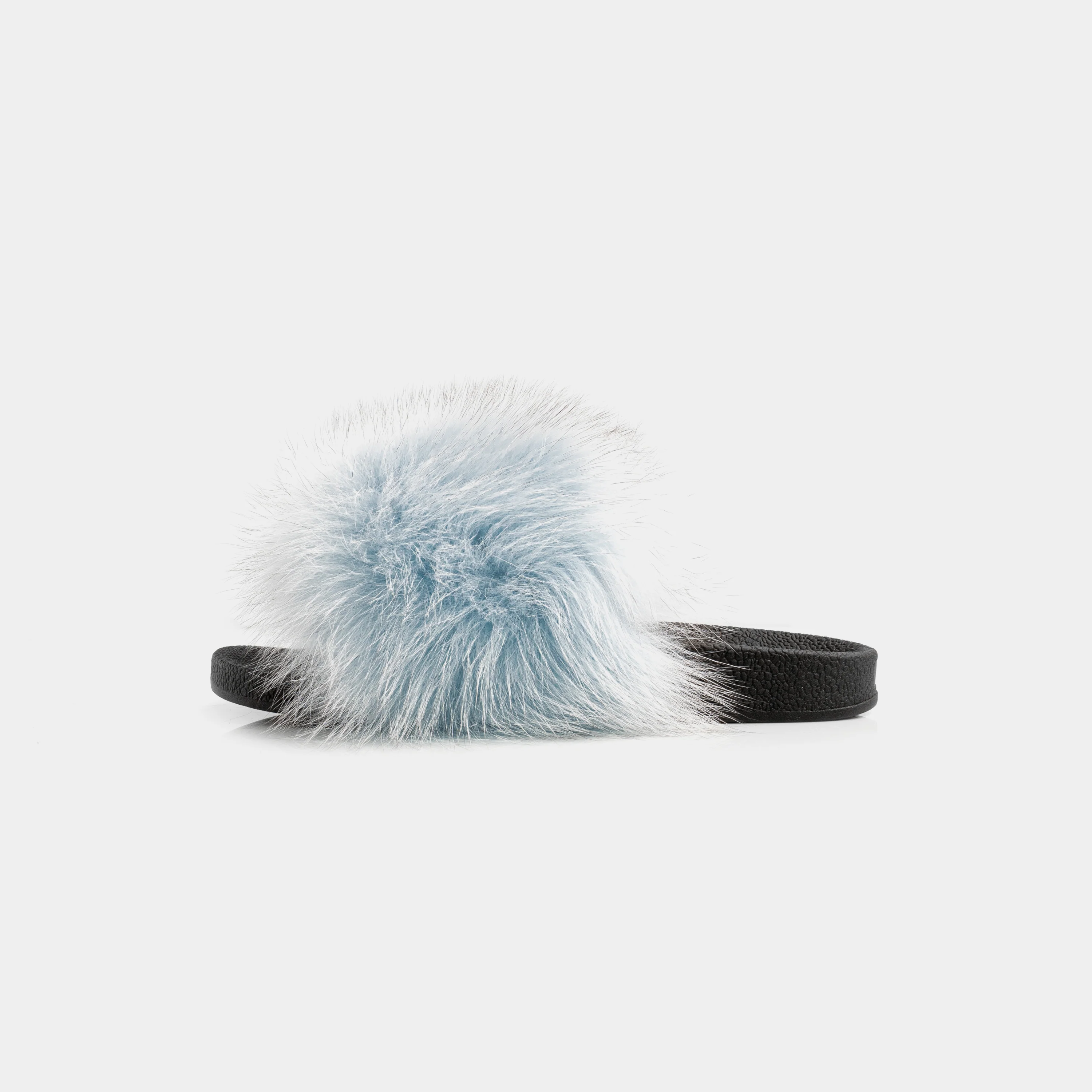 ST. MORITZ - Slipper con fascia in volpe (Celeste) - Image 4