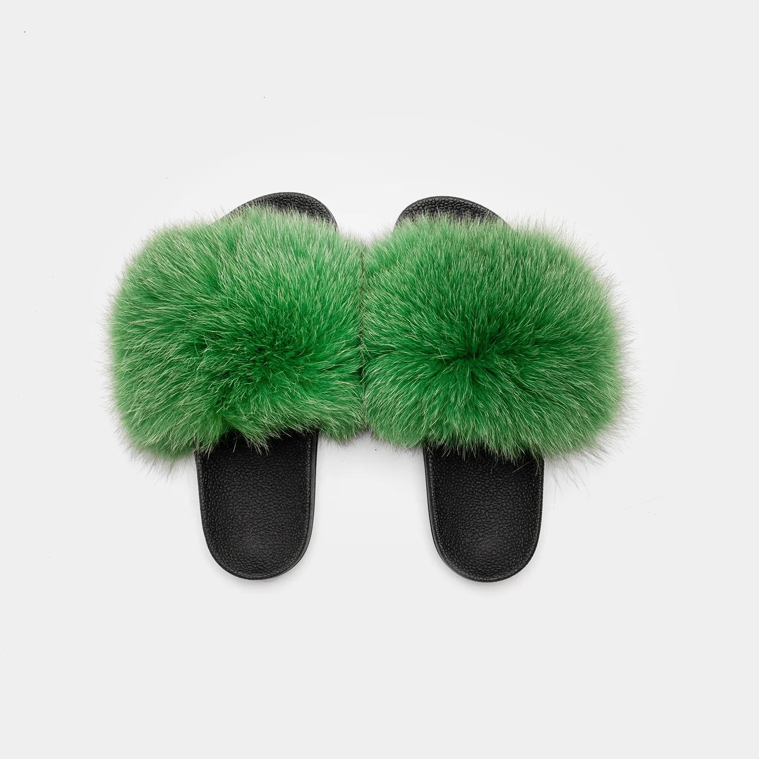 ST. MORITZ - Slipper con fascia in volpe (Verde) - Image 4