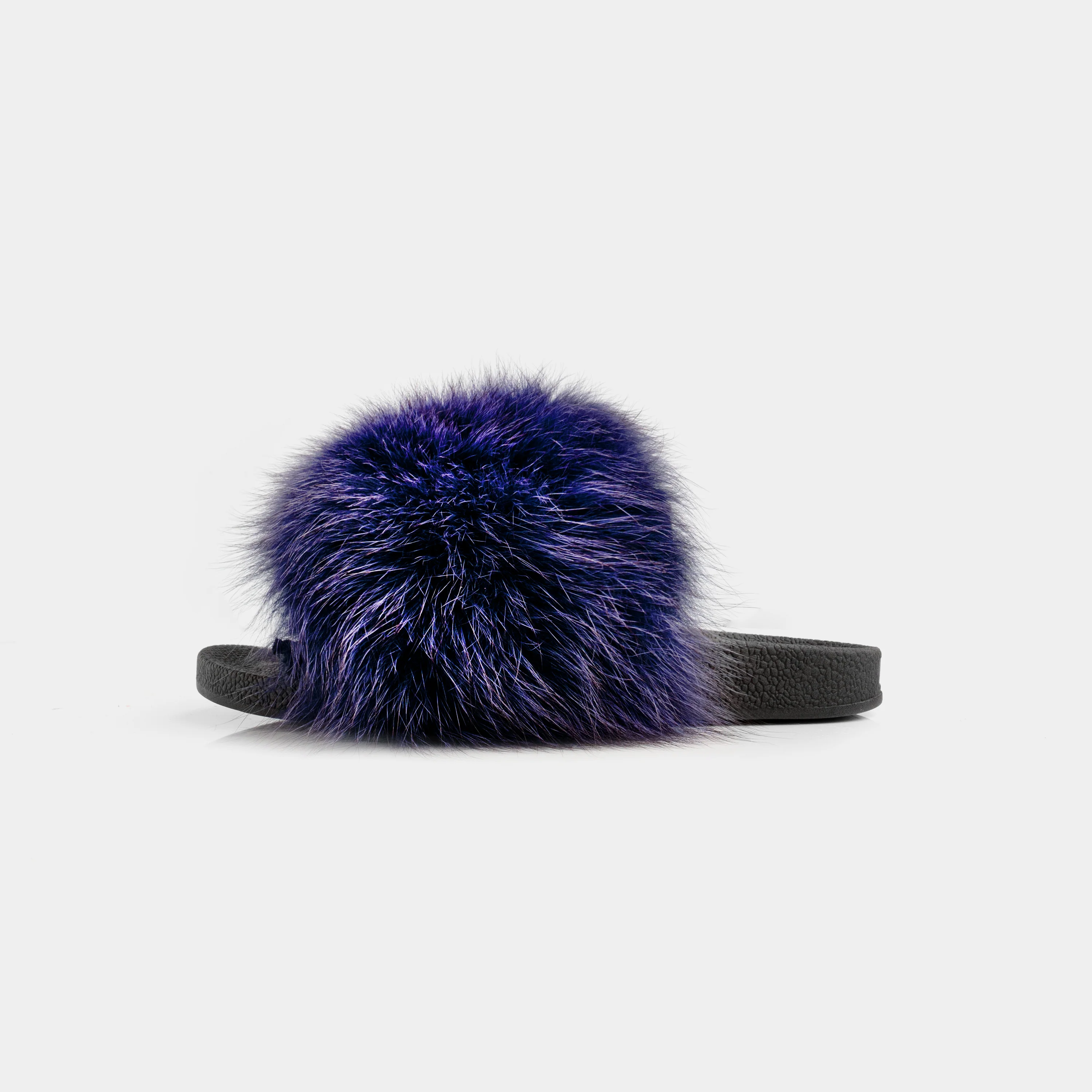 ST. MORITZ - Slipper con fascia in volpe (Viola) - Image 3