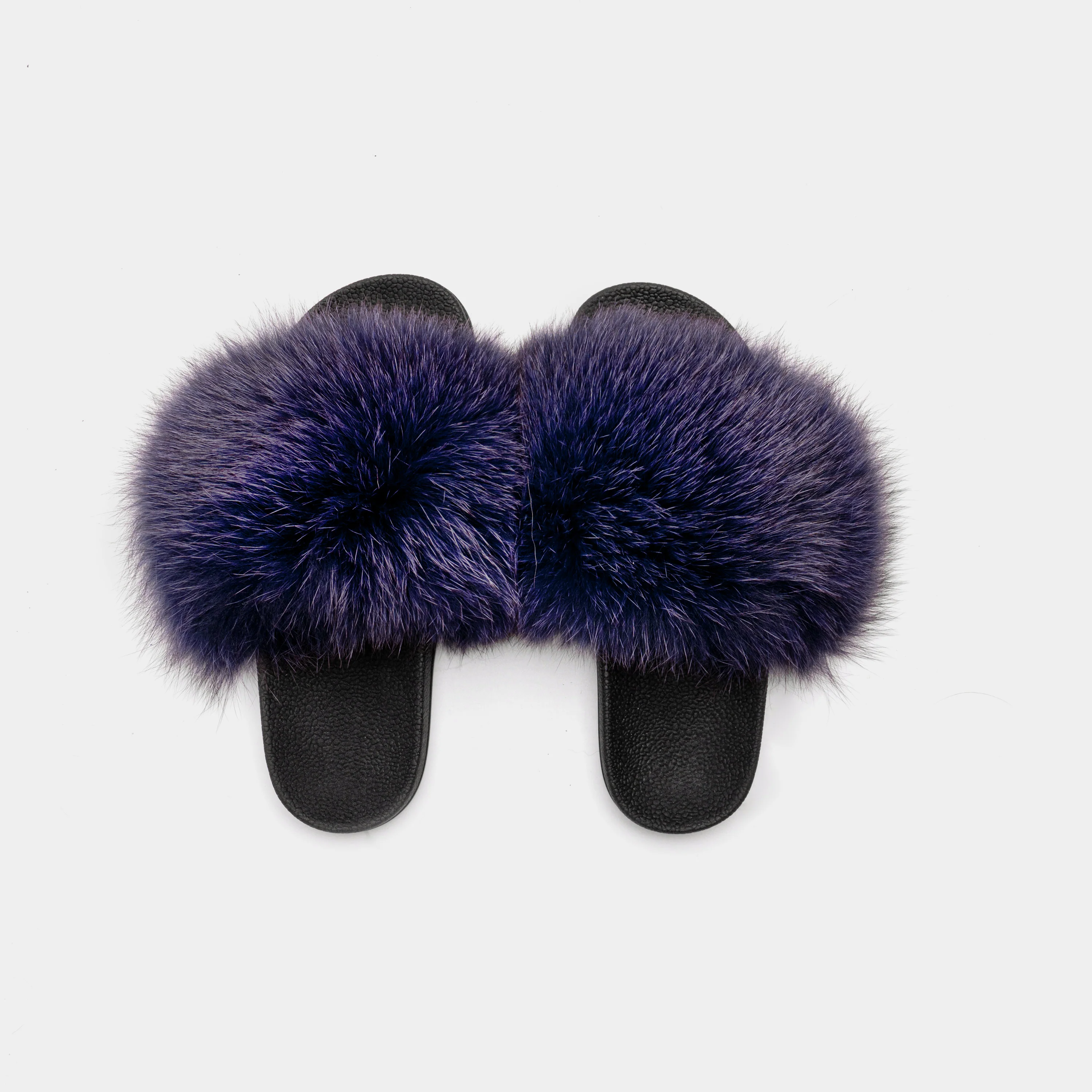 ST. MORITZ - Slipper con fascia in volpe (Viola) - Image 4