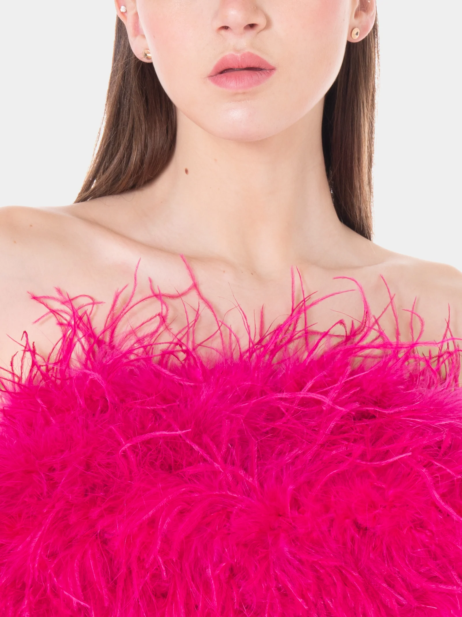SIVIGLIA - Top elasticizzato in marabù (Fucsia) - Image 4