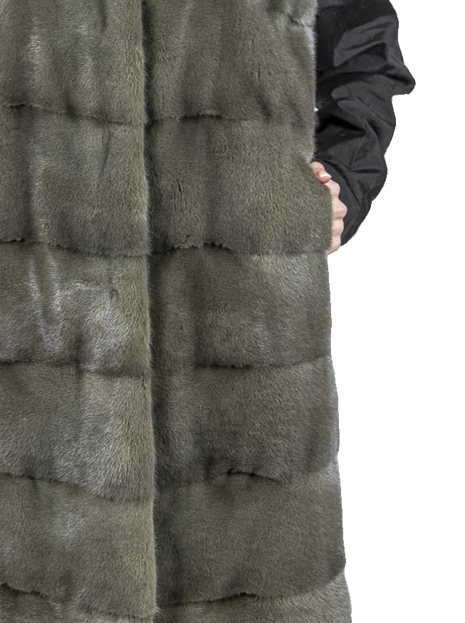 LOUISIANA - Gilet in visone (Verde oliva) - Image 2