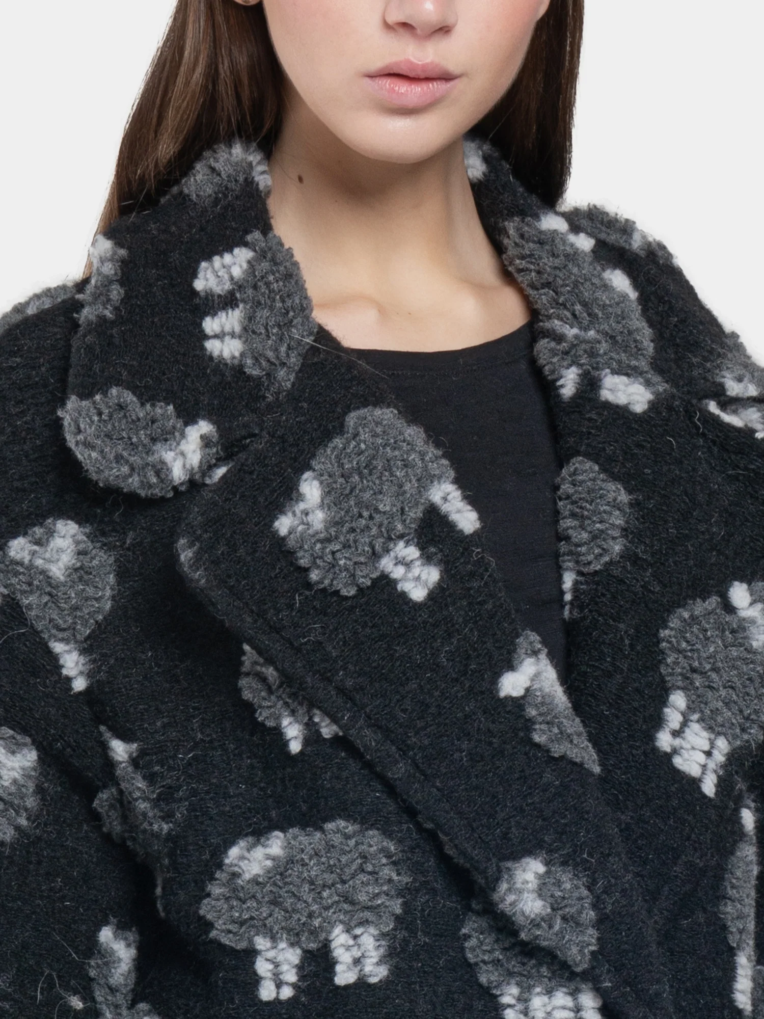 VIENNA - Cappotto con tasche in volpe (Pecore Nero) - Image 3